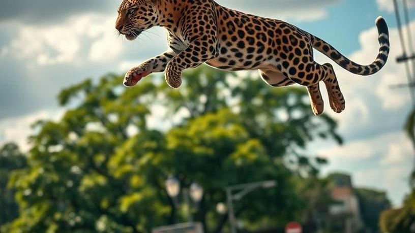 Onça-Pintada Salta Muro e Atravessa Rua em Porto Velho (Rondônia) 1